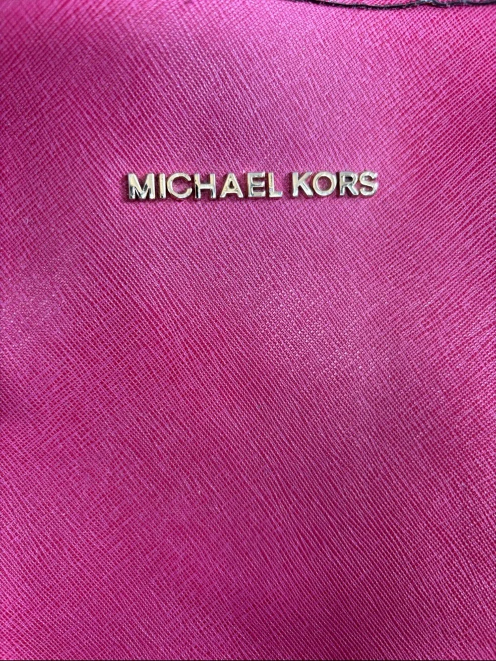 MICHAEL Michael Kors Leather Berry Saffiano Large Tote